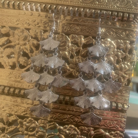 ginkgo leaf earrings - Picture 4 of 4